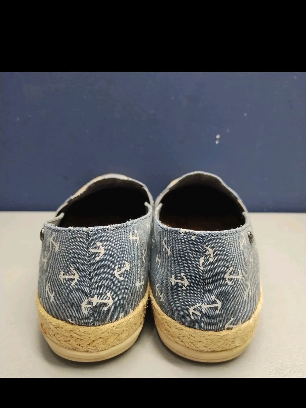 G.H. Bass & Co. Women's Multicolor Anchor Espadrilles Slip-Ons Size 9.5